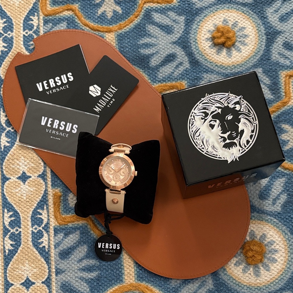 Versus Versace Rose Gold and Cream Watch